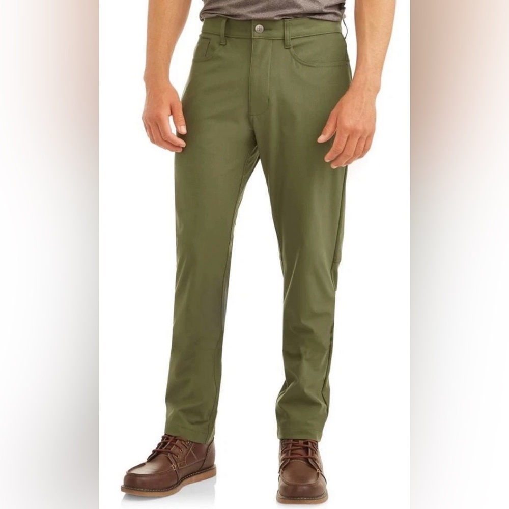 Swiss Tech Men's Hiking Pants 36x30 Olive Green Performance Travel Outdoor Trail